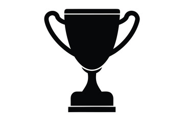 trophy vector icon silhouette illustration