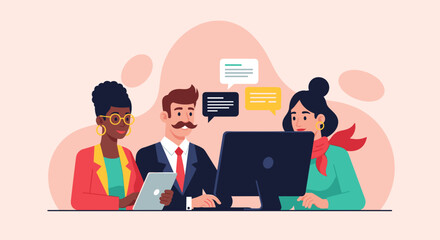Diverse team collaborating on a project, perfect for website banners or presentations.