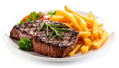 Succulent fillet steak and fries