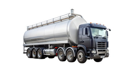 big truck with oil trank isolated on white background. PNG Transparent file type with high definition quality And vibrant color grading Available.