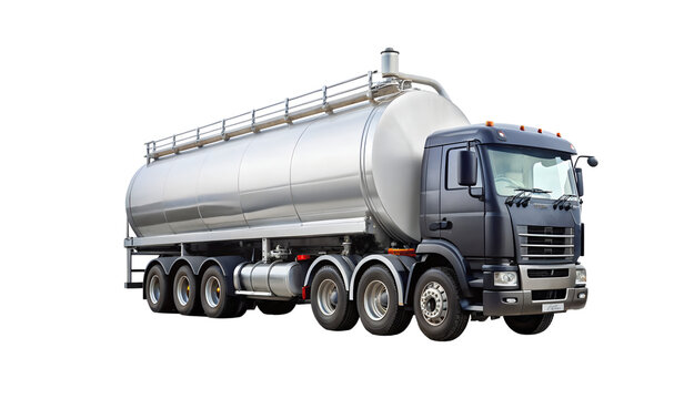 big truck with oil trank isolated on white background. PNG Transparent file type with high definition quality And vibrant color grading Available.