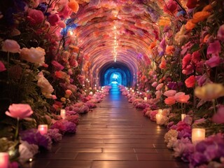Fototapeta premium Tunnel with flower 