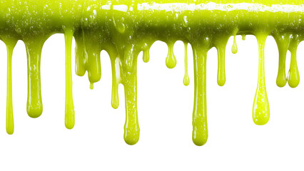 Green slime isolated on transparent background. Concept of Halloween decoration.