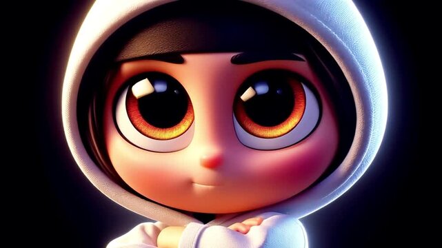 Funny 3D karateka cartoon animation