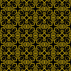 seamless royal gold damask pattern