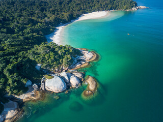 Drone View of Campeche Island in Florianópolis, Santa Catarina Brazil