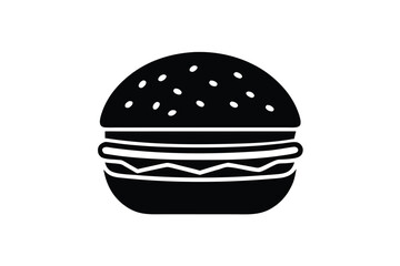 burger vector icon silhouette illustrations