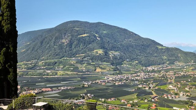 Sigth over Meran from Dorf Tirol 4k 60FPS 100k