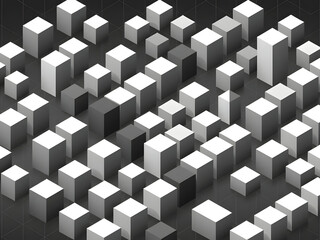 black and white cubes