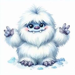 Obraz premium Fantasy Watercolor Animals on White Background – Magical Hand-Painted Creatures