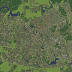 3D illustration of city and urban in Minsk Belarus