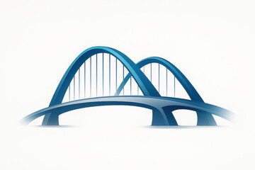 Modern minimalist bridge logo design with elegant curves symbolizing connection unity and overcoming obstacles through collaborative effort