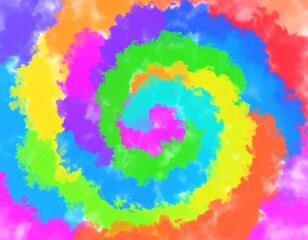 Colorful swirl tie-dye pattern