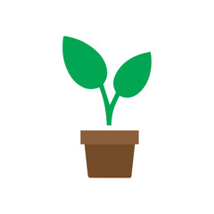 plant pot colored icon