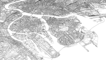 Fototapeta premium 3D illustration of city and urban in Saint Petersburg Russia