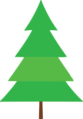 Fototapeta premium A simple vector image of a stylized evergreen tree.