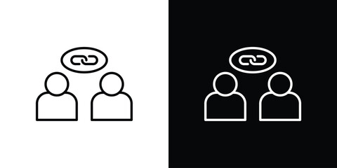 Affiliate link icon. linear style sign for mobile concept and web design.