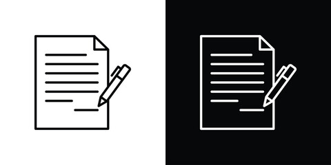 Agreement icon. linear style sign for mobile concept and web design.