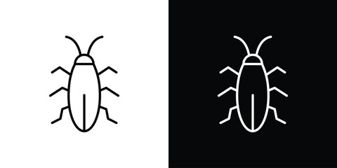 Cockroach icon. linear style sign for mobile concept and web design.