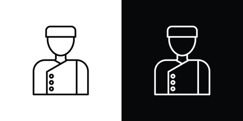 Concierge icon. linear style sign for mobile concept and web design.
