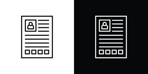 Criminal record icon. linear style sign for mobile concept and web design.