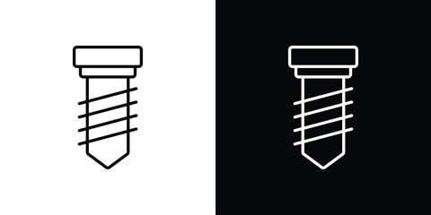 Implant Fixture icon. linear style sign for mobile concept and web design.