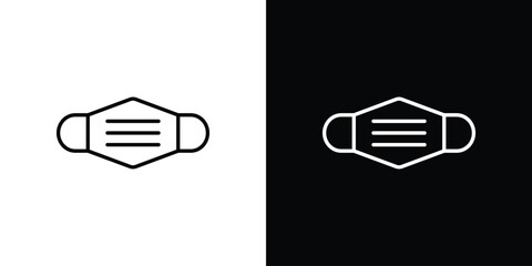 Medical mask icon. linear style sign for mobile concept and web design.