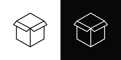 Open box icon. linear style sign for mobile concept and web design.