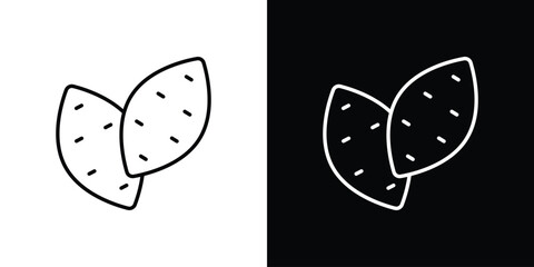 Sweet potato icon. linear style sign for mobile concept and web design.