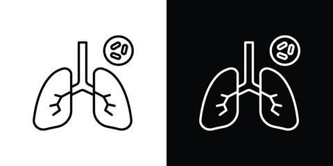 Tuberculosis TB icon. linear style sign for mobile concept and web design.