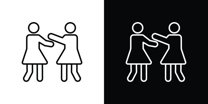 Twin icon. linear style sign for mobile concept and web design.