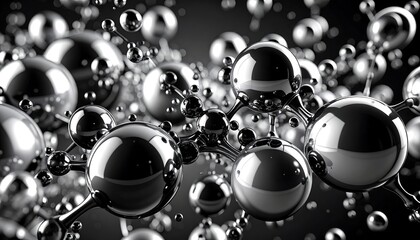 Abstract metallic molecular structure