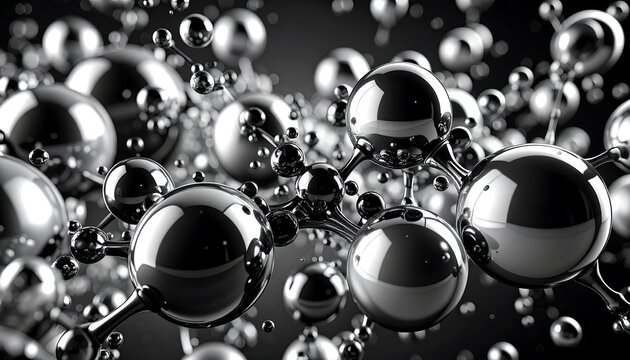 Abstract metallic molecular structure