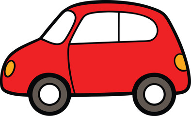 --red-compact-car-on-white-background.eps