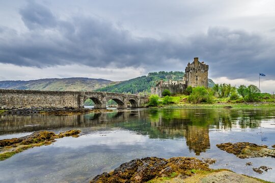 Eilean Donan Castle and Loch Duich, Isle of Skye, Highlands, Scotland, UK