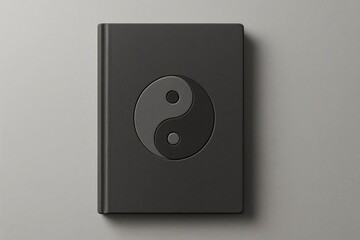 Monochrome Notebook with Yin Yang Symbol – Cover Mockup