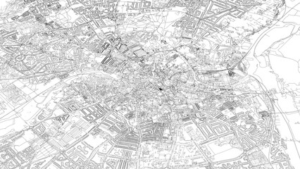 Fototapeta premium 3D illustration of city and urban in Norwich England