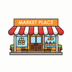 illustrations vector sale offer market discount  shop 
market place 
