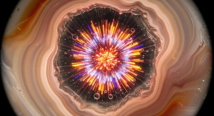 Abstract explosion in a stone