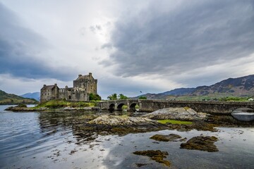 Eilean Donan Castle and Loch Duich, Isle of Skye, Highlands, Scotland, UK