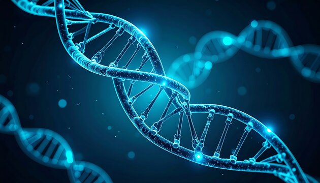 DNA double helix, scientific illustration