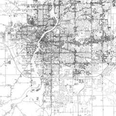3D illustration of city and urban in Rockford Illinois USA