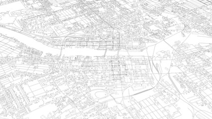Fototapeta premium 3D illustration of city and urban in Rockford Illinois USA