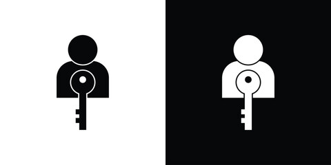 Authentication icon elements vector illustration. flat style sign vector.