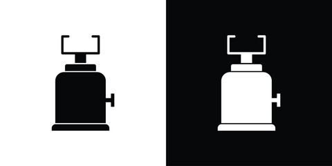 Camping gas icon elements vector illustration. flat style sign vector.