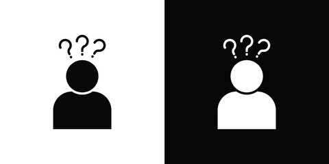 Curious human icon elements vector illustration. flat style sign vector.