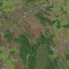 3D illustration of city and urban in Stuttgart Germany