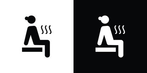 Sauna icon elements vector illustration. flat style sign vector.