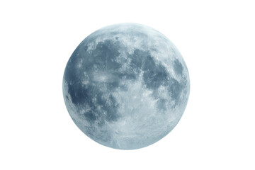 Obraz premium Full Moon Isolated on Transparent Background with Detailed Surface