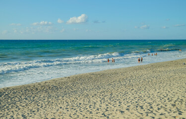 Late summer marine panorama seen from the Sicilian coast during a September day